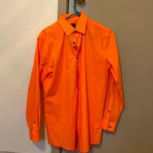 J. Ferrar Neon orange dress shirt